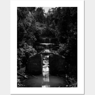 Grunge City Waterfall Photo V5 Posters and Art